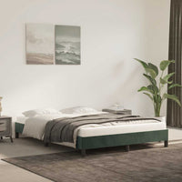 Giroletto senza Materasso-Struttura Letto Verde Scuro 140x200 cm in Velluto 544903