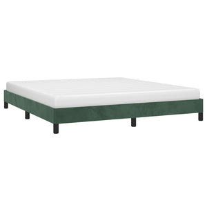 Giroletto senza Materasso-Struttura Letto Verde Scuro 160x200 cm in Velluto 284870