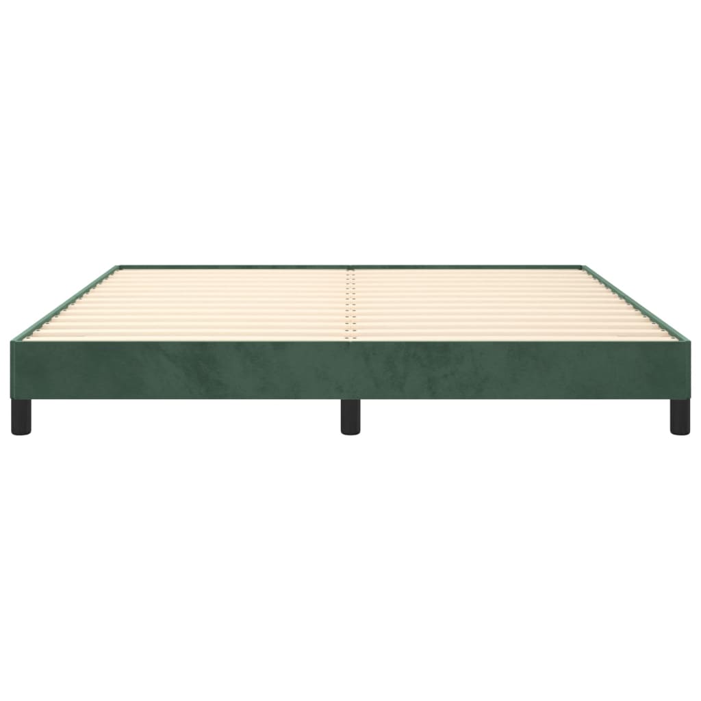 Giroletto senza Materasso-Struttura Letto Verde Scuro 160x200 cm in Velluto 284870