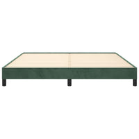 Giroletto senza Materasso Verde Scuro 160x200 cm in Velluto 346985