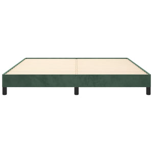 Giroletto senza Materasso Verde Scuro 160x200 cm in Velluto 346985
