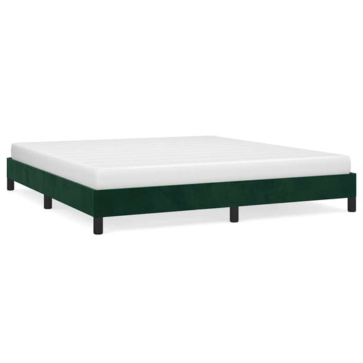 Giroletto senza Materasso-Struttura Letto Verde Scuro 180x200 cm in Velluto 238105