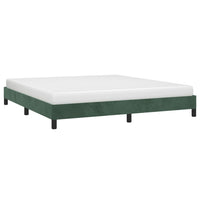 Giroletto senza Materasso-Struttura Letto Verde Scuro 180x200 cm in Velluto 238105