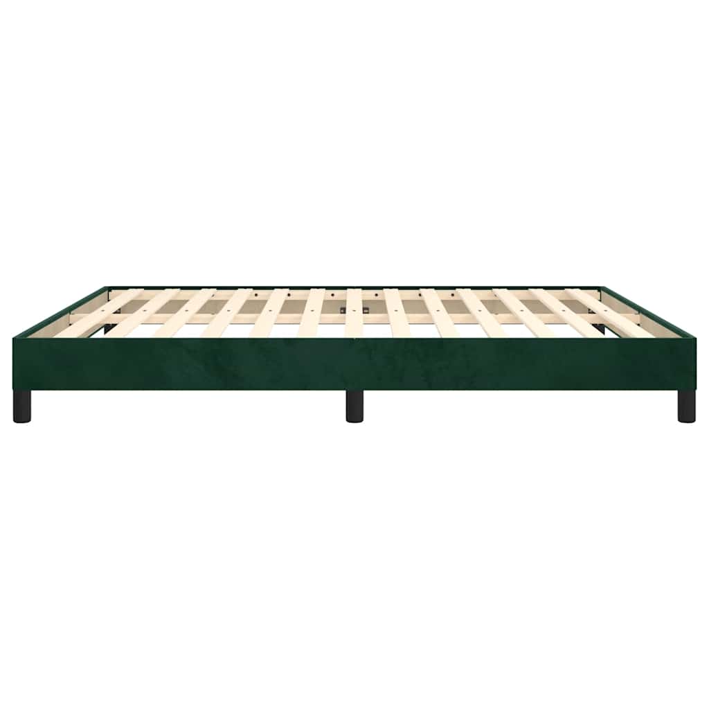 Giroletto senza Materasso-Struttura Letto Verde Scuro 180x200 cm in Velluto 238105