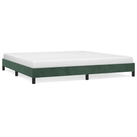 Giroletto senza Materasso-Struttura Letto Verde Scuro 200x200 cm in Velluto 858628