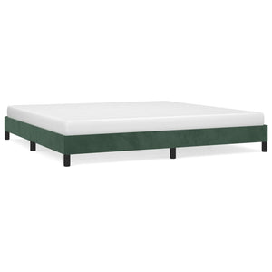 Giroletto senza Materasso-Struttura Letto Verde Scuro 200x200 cm in Velluto 858628