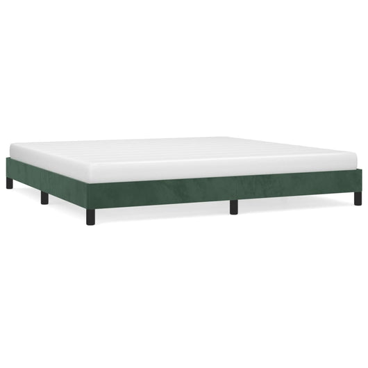 Giroletto senza Materasso-Struttura Letto Verde Scuro 200x200 cm in Velluto 858628