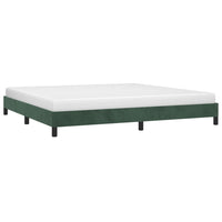 Giroletto senza Materasso-Struttura Letto Verde Scuro 200x200 cm in Velluto 858628