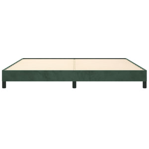 Giroletto senza Materasso-Struttura Letto Verde Scuro 200x200 cm in Velluto 858628