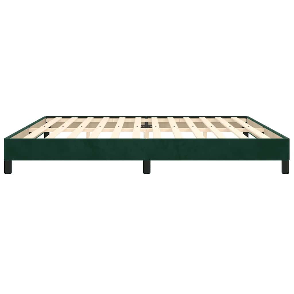 Giroletto senza Materasso-Struttura Letto Verde Scuro 200x200 cm in Velluto 858628