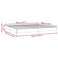 Giroletto senza Materasso-Struttura Letto Verde Scuro 200x200 cm in Velluto 858628