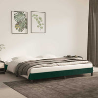 Giroletto senza Materasso-Struttura Letto Verde Scuro 200x200 cm in Velluto 858628