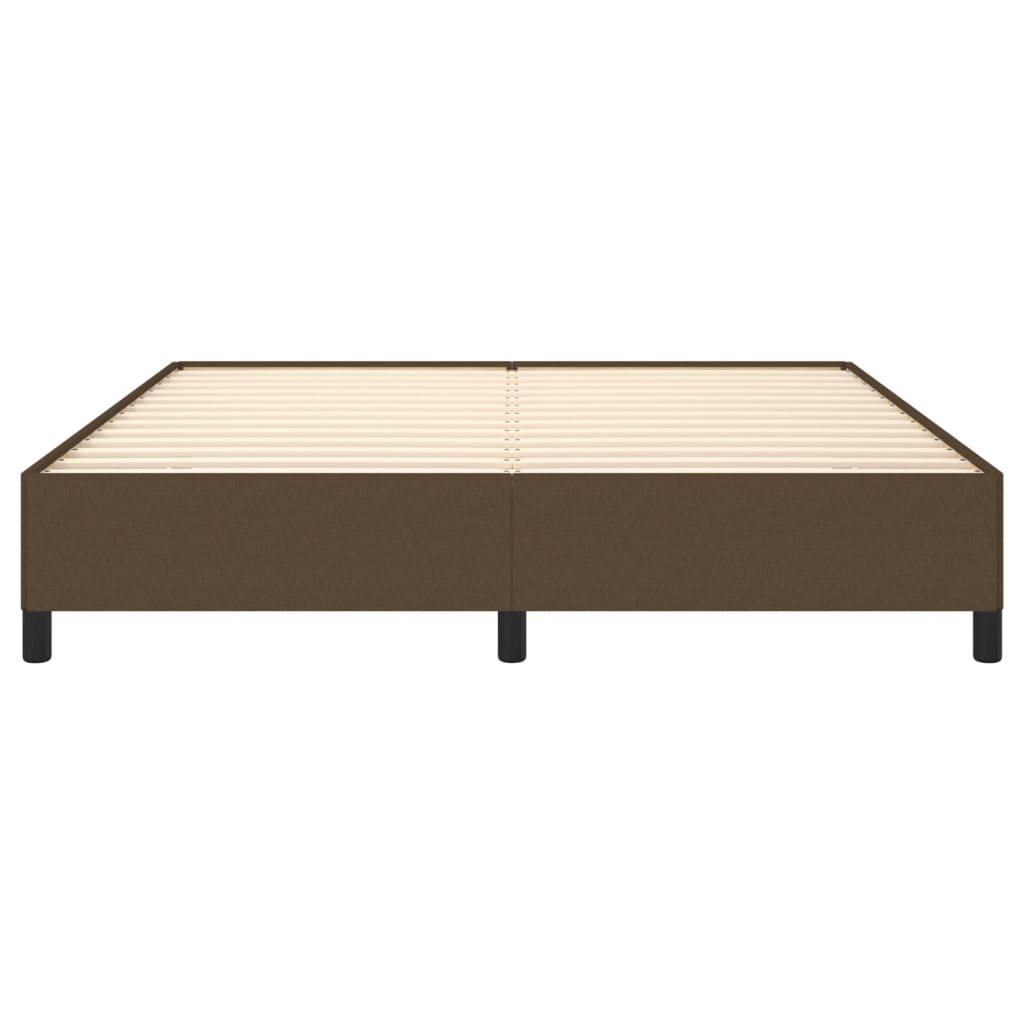 Giroletto senza Materasso-Struttura Letto Marrone Scuro 160x200 cm Tessuto