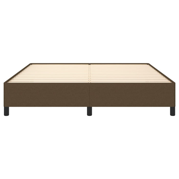 Giroletto senza Materasso-Struttura Letto Marrone Scuro 160x200 cm Tessuto
