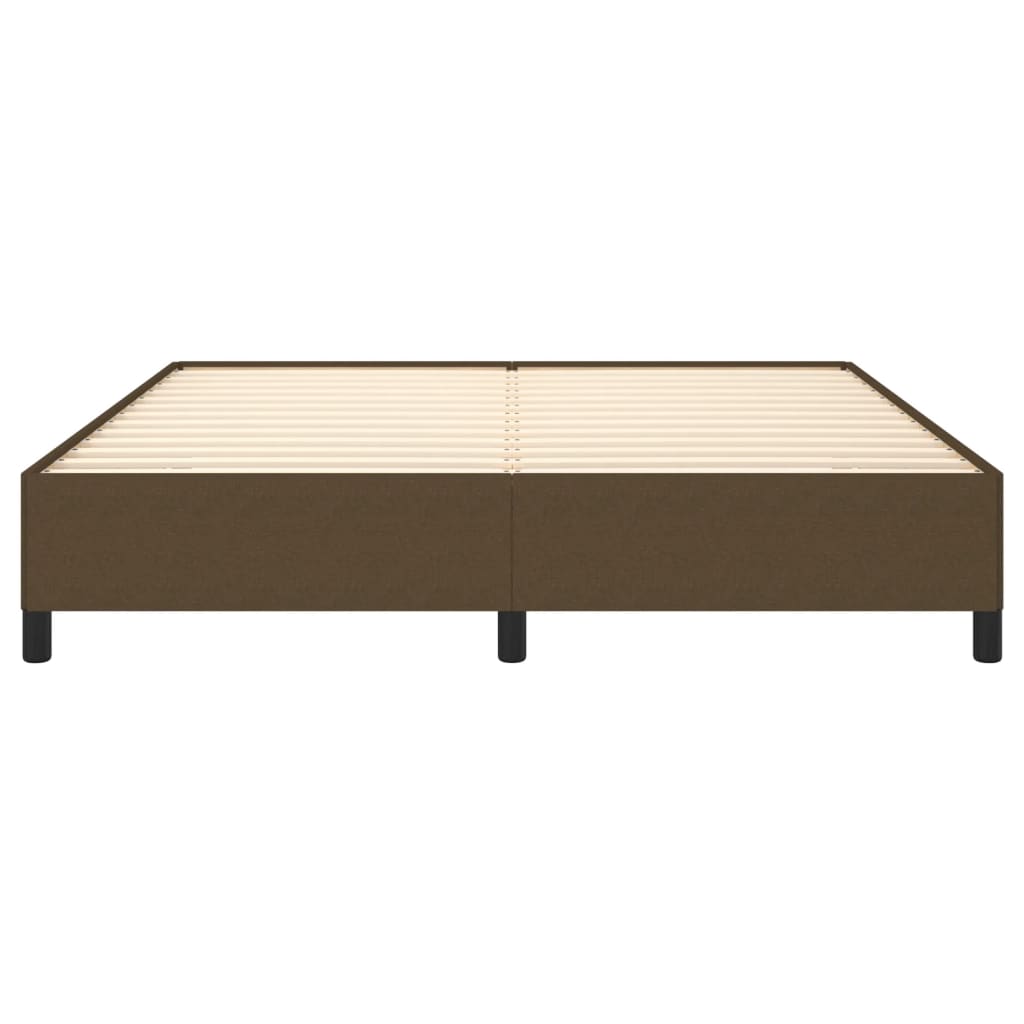 Giroletto senza Materasso-Struttura Letto Marrone Scuro 180x200 cm Tessuto