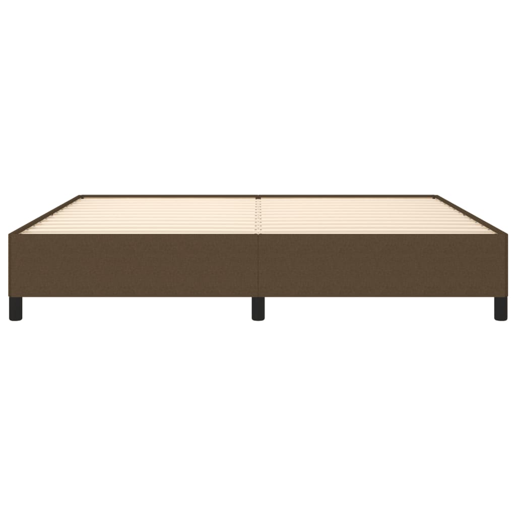 Giroletto senza Materasso-Struttura Letto Marrone Scuro 200x200 cm in Tessuto 679636