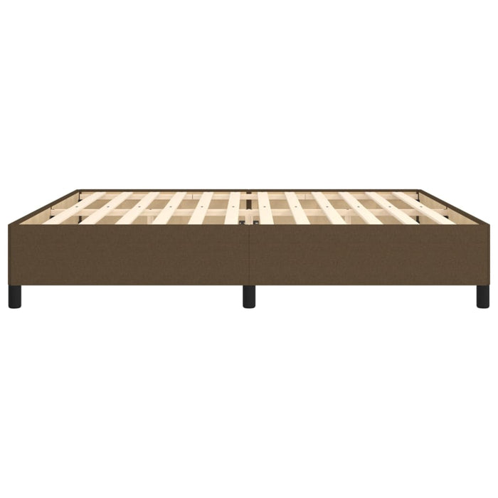 Giroletto senza Materasso-Struttura Letto Marrone Scuro 200x200 cm in Tessuto 679636
