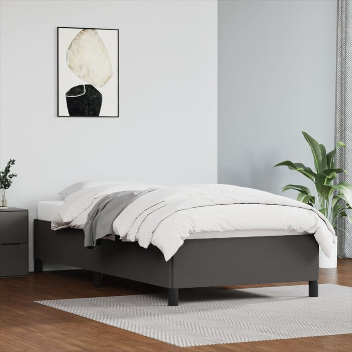 Giroletto-Struttura Letto Grigio 90x200 cm in Similpelle 625739