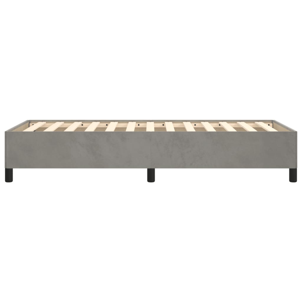 Giroletto senza Materasso Grigio Chiaro 80x200 cm Velluto 347288