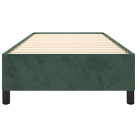 Giroletto senza Materasso Verde Scuro 80x200 cm in Velluto 347291