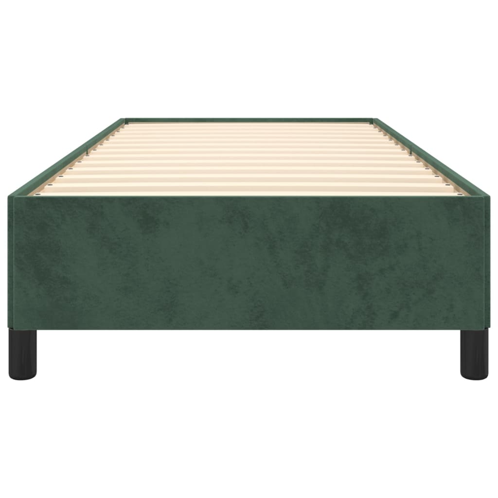 Giroletto senza Materasso-Struttura Letto Verde Scuro 80x200 cm in Velluto 851052