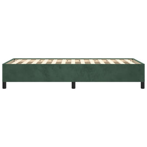 Giroletto senza Materasso-Struttura Letto Verde Scuro 80x200 cm in Velluto 851052