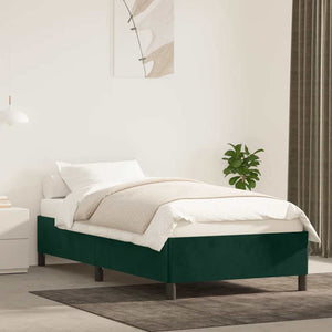 Giroletto senza Materasso-Struttura Letto Verde Scuro 80x200 cm in Velluto 851052