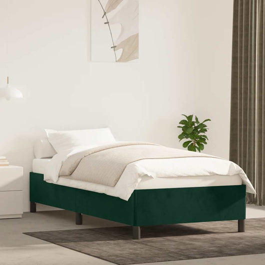 Giroletto senza Materasso-Struttura Letto Verde Scuro 80x200 cm in Velluto 851052