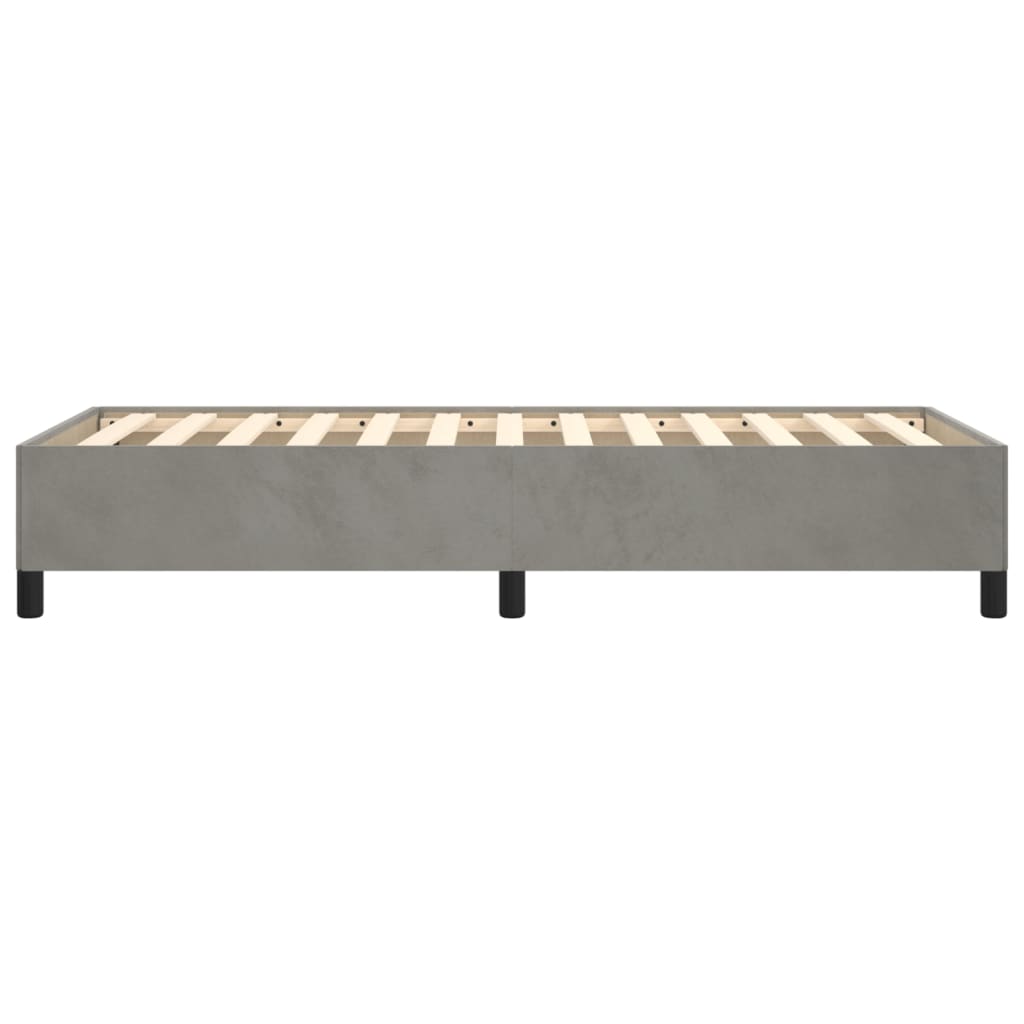 Giroletto senza Materasso Grigio Chiaro 90x190 cm Velluto 347294