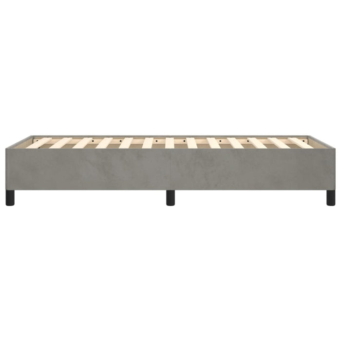 Giroletto senza Materasso Grigio Chiaro 90x190 cm Velluto 347294