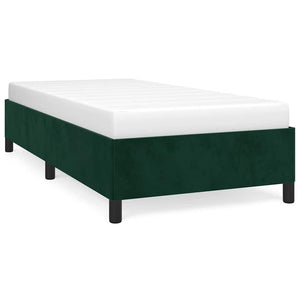 Giroletto senza Materasso-Struttura Letto Verde Scuro 90x190 cm in Velluto 222946