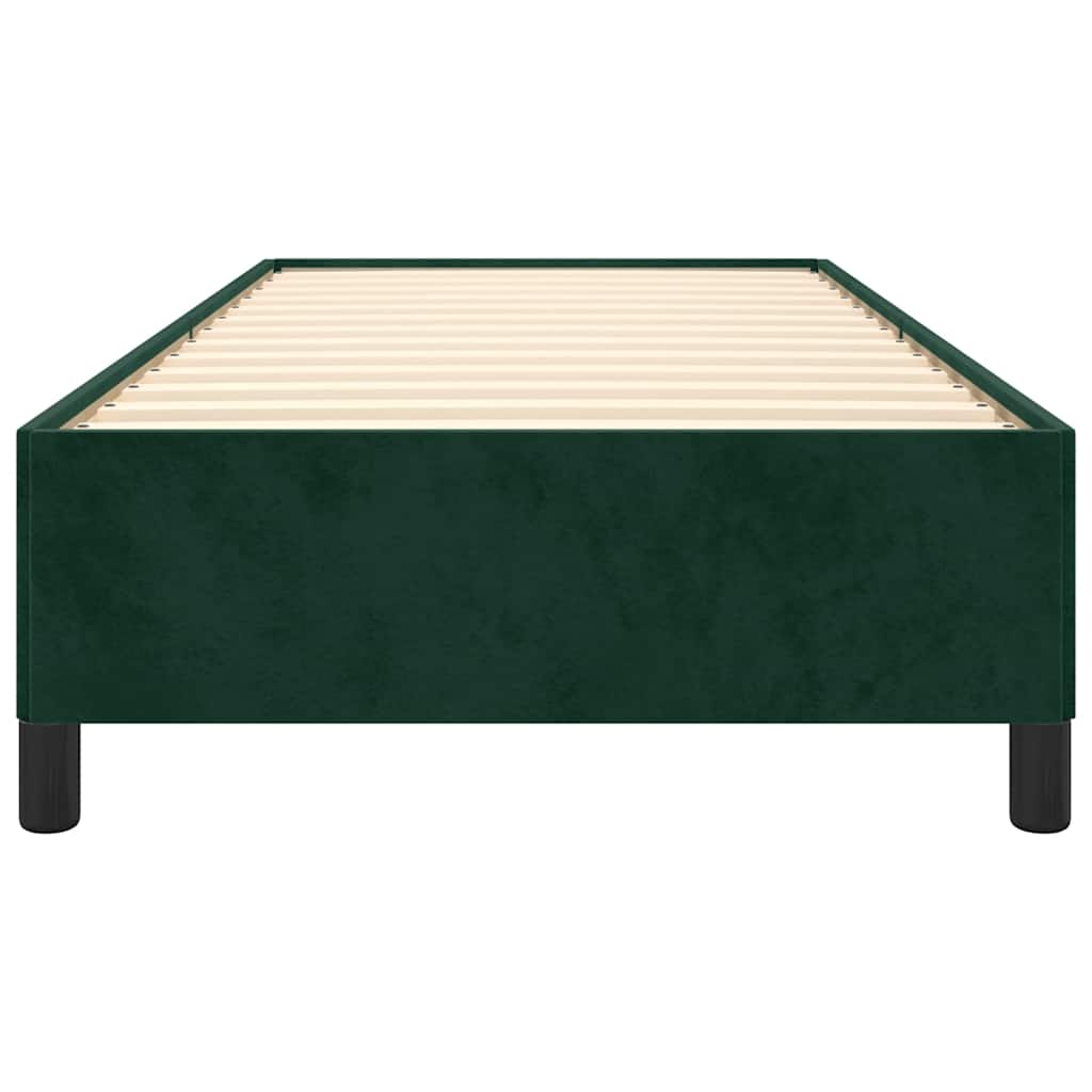 Giroletto senza Materasso-Struttura Letto Verde Scuro 90x190 cm in Velluto 222946