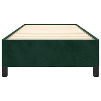 Giroletto senza Materasso-Struttura Letto Verde Scuro 90x190 cm in Velluto 222946