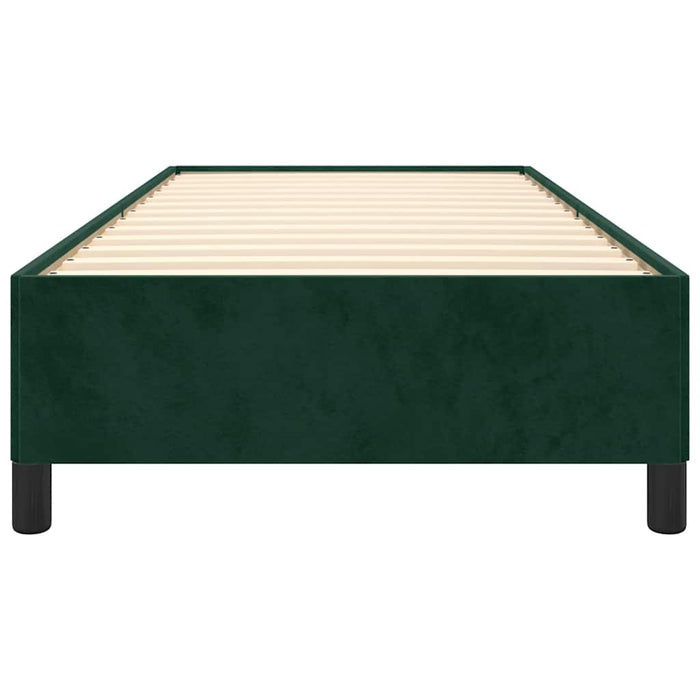 Giroletto senza Materasso-Struttura Letto Verde Scuro 90x190 cm in Velluto 222946