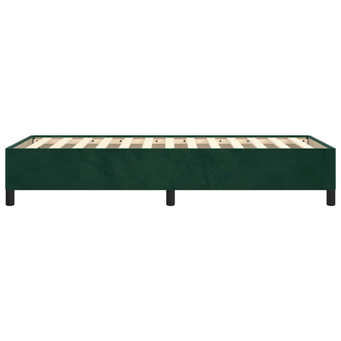 Giroletto senza Materasso-Struttura Letto Verde Scuro 90x190 cm in Velluto 222946