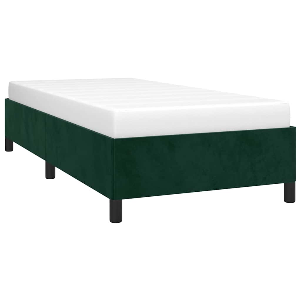 Giroletto senza Materasso-Struttura Letto Verde Scuro 90x200 cm in Velluto 899776