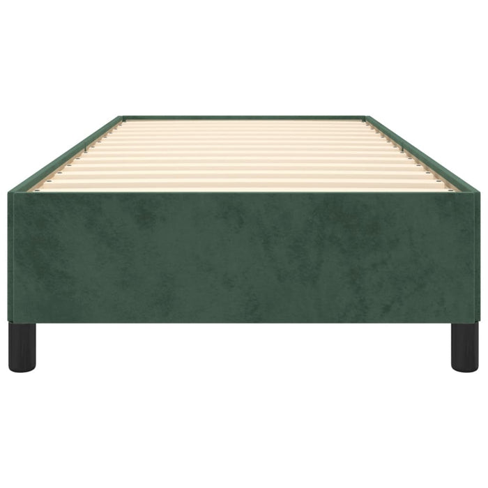 Giroletto senza Materasso Verde Scuro 90x200 cm in Velluto 347303