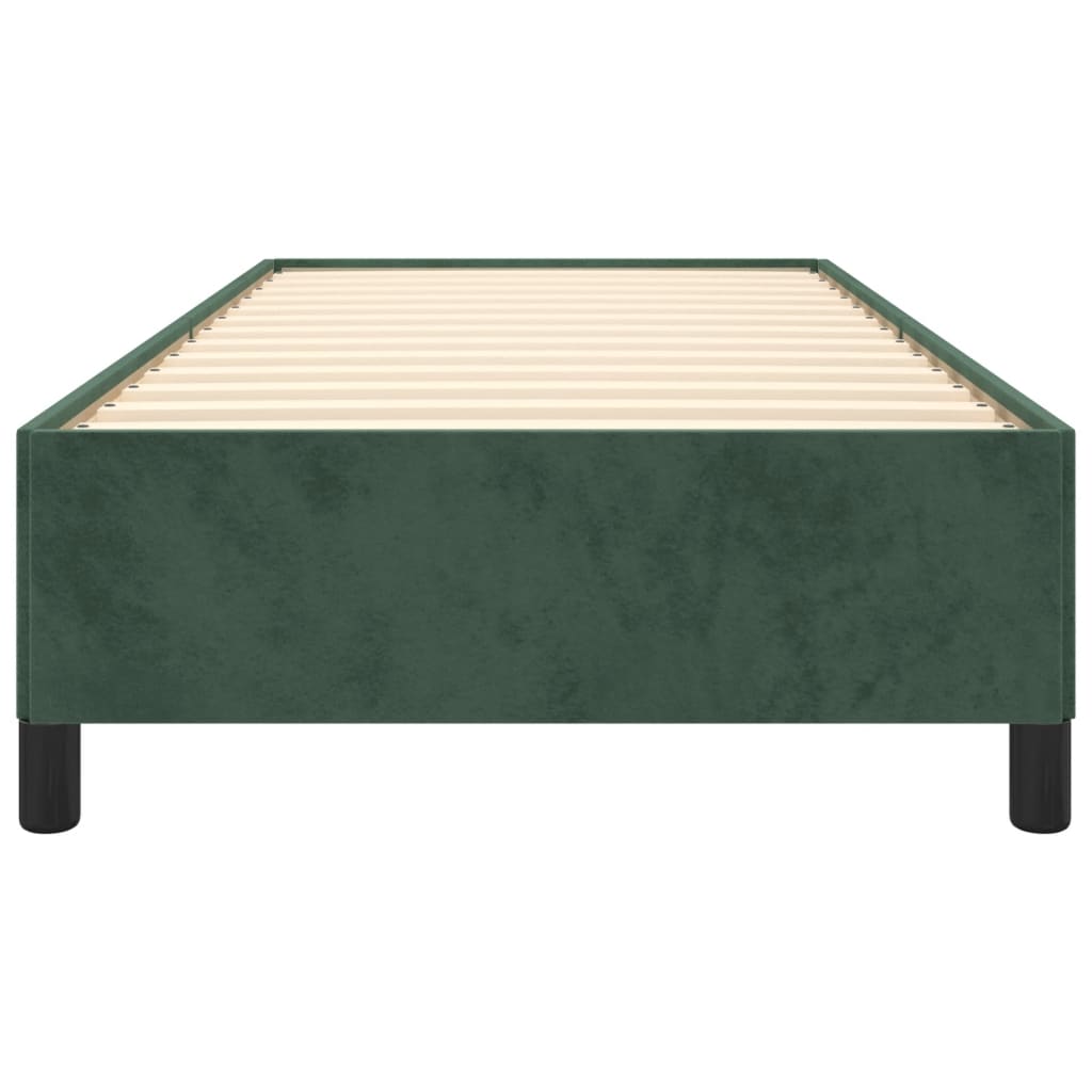 Giroletto senza Materasso-Struttura Letto Verde Scuro 90x200 cm in Velluto 899776