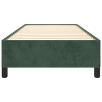 Giroletto senza Materasso-Struttura Letto Verde Scuro 90x200 cm in Velluto 899776