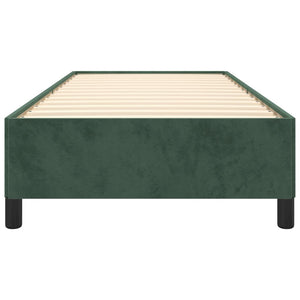 Giroletto senza Materasso-Struttura Letto Verde Scuro 90x200 cm in Velluto 899776