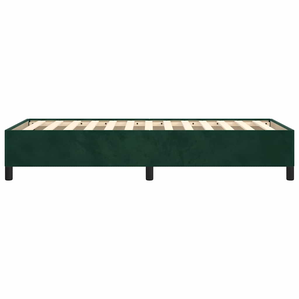Giroletto senza Materasso-Struttura Letto Verde Scuro 90x200 cm in Velluto 899776