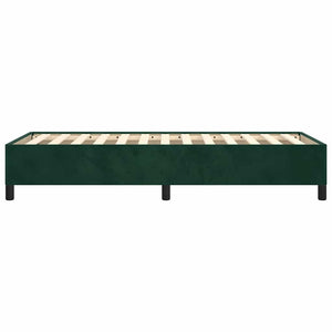 Giroletto senza Materasso-Struttura Letto Verde Scuro 90x200 cm in Velluto 899776