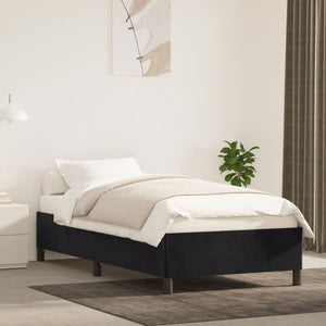 Giroletto senza Materasso-Struttura Letto Nero 100x200 cm in Velluto 695270