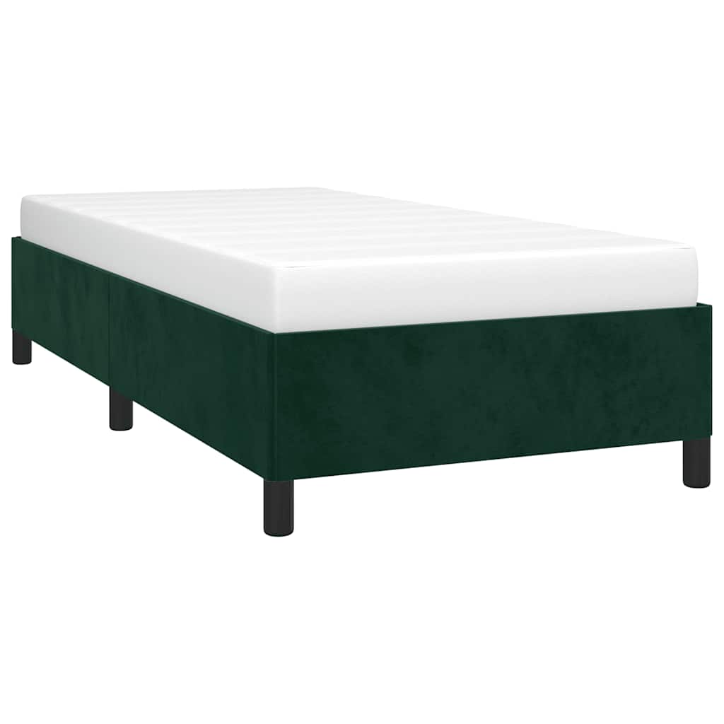 Giroletto senza Materasso-Struttura Letto Verde Scuro 100x200 cm in Velluto 340775