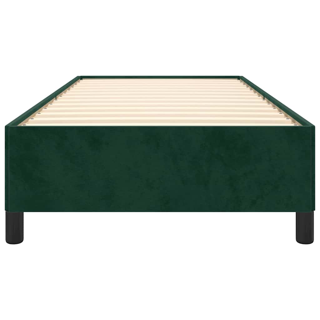 Giroletto senza Materasso-Struttura Letto Verde Scuro 100x200 cm in Velluto 340775