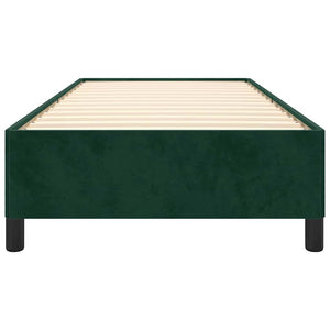 Giroletto senza Materasso-Struttura Letto Verde Scuro 100x200 cm in Velluto 340775