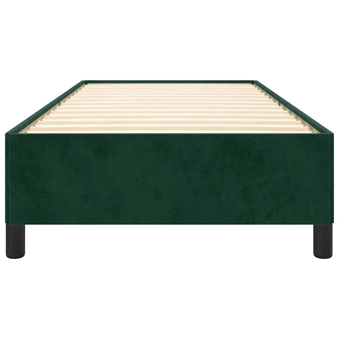 Giroletto senza Materasso-Struttura Letto Verde Scuro 100x200 cm in Velluto 340775