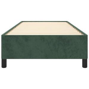 Giroletto senza Materasso Verde Scuro 100x200 cm in Velluto 347309