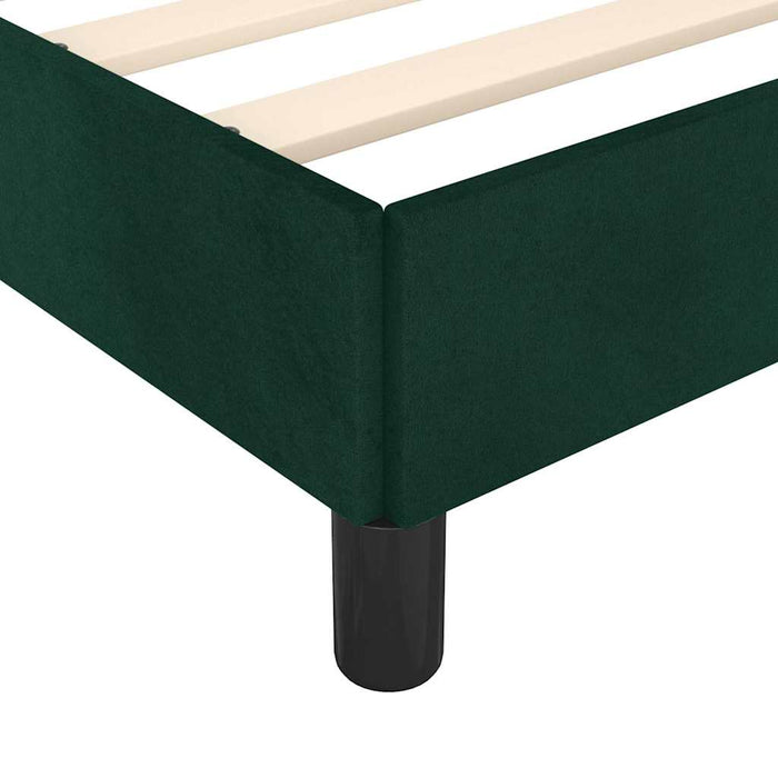 Giroletto senza Materasso-Struttura Letto Verde Scuro 100x200 cm in Velluto 340775