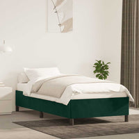 Giroletto senza Materasso-Struttura Letto Verde Scuro 100x200 cm in Velluto 340775